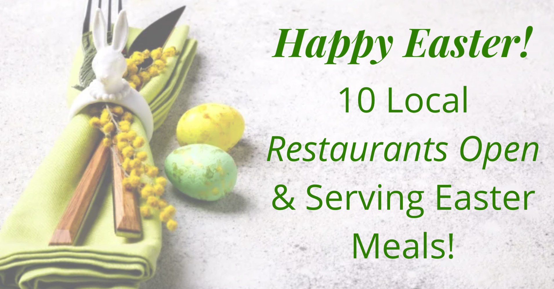 10 Open Reno Restaurants Serving Easter Meals in 2020