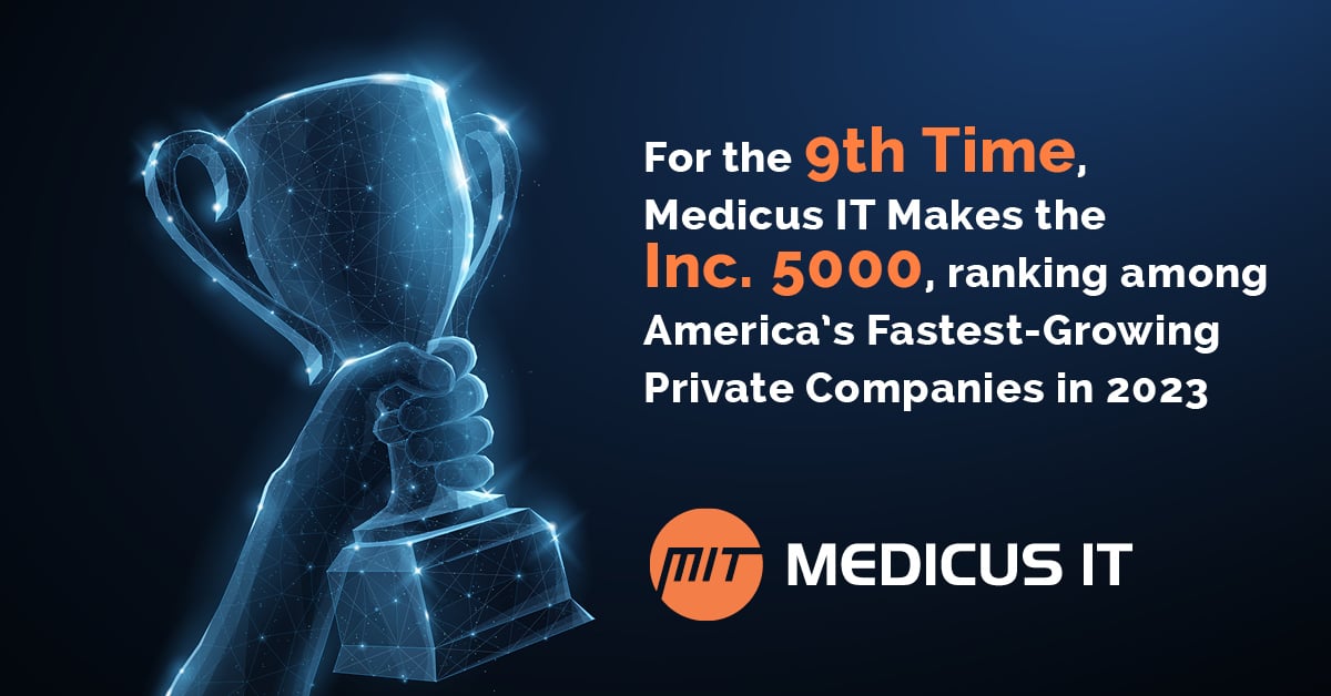 For the 9th Time, Medicus IT Makes the Inc. 5000, ranking among America’s Fastest-Growing Private Companies in 2023