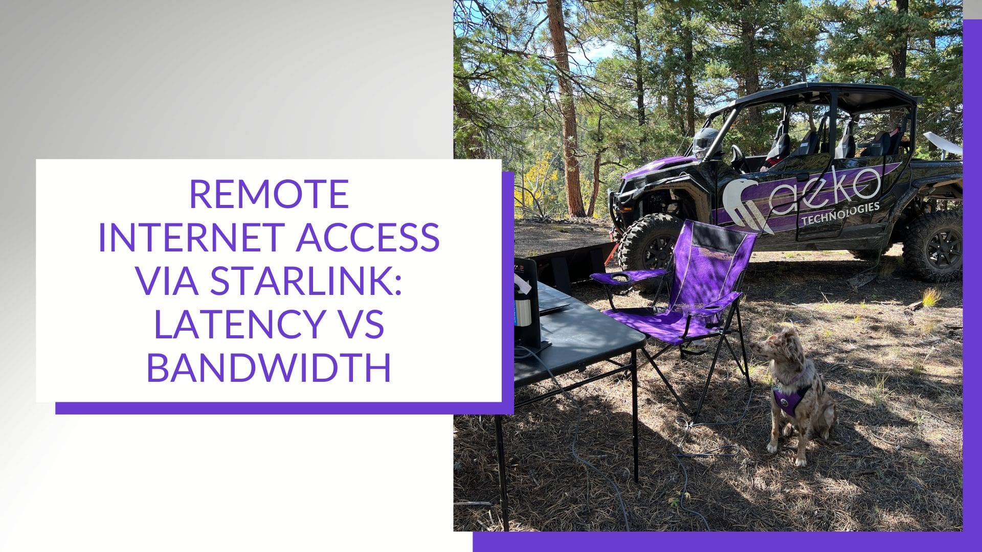Remote Internet Access: Starlink and Low Latency Internet