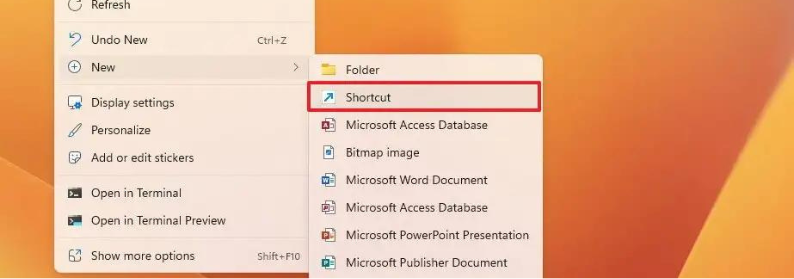 Creating a Shortcut for a File Location on Your Desktop