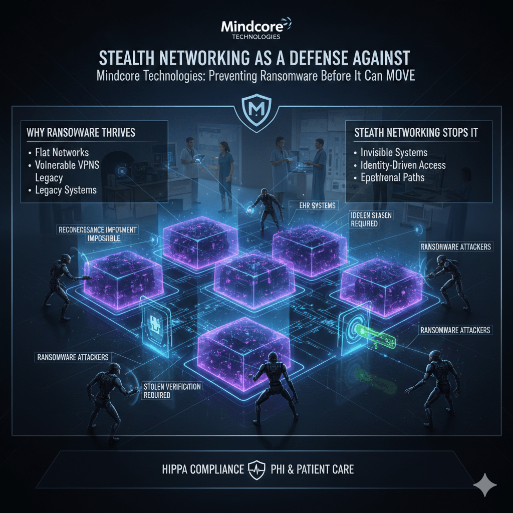 Stealth Networking as a Defense Against Healthcare Ransomware