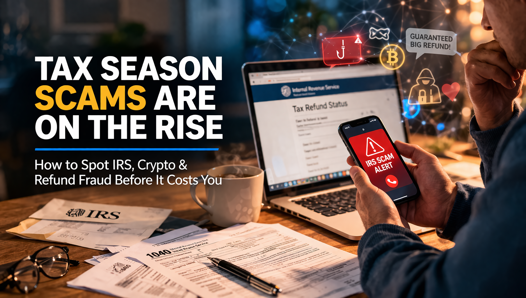 Tax Season Scams Are Rising: How to Spot IRS, Crypto, and Refund Fraud in 2026