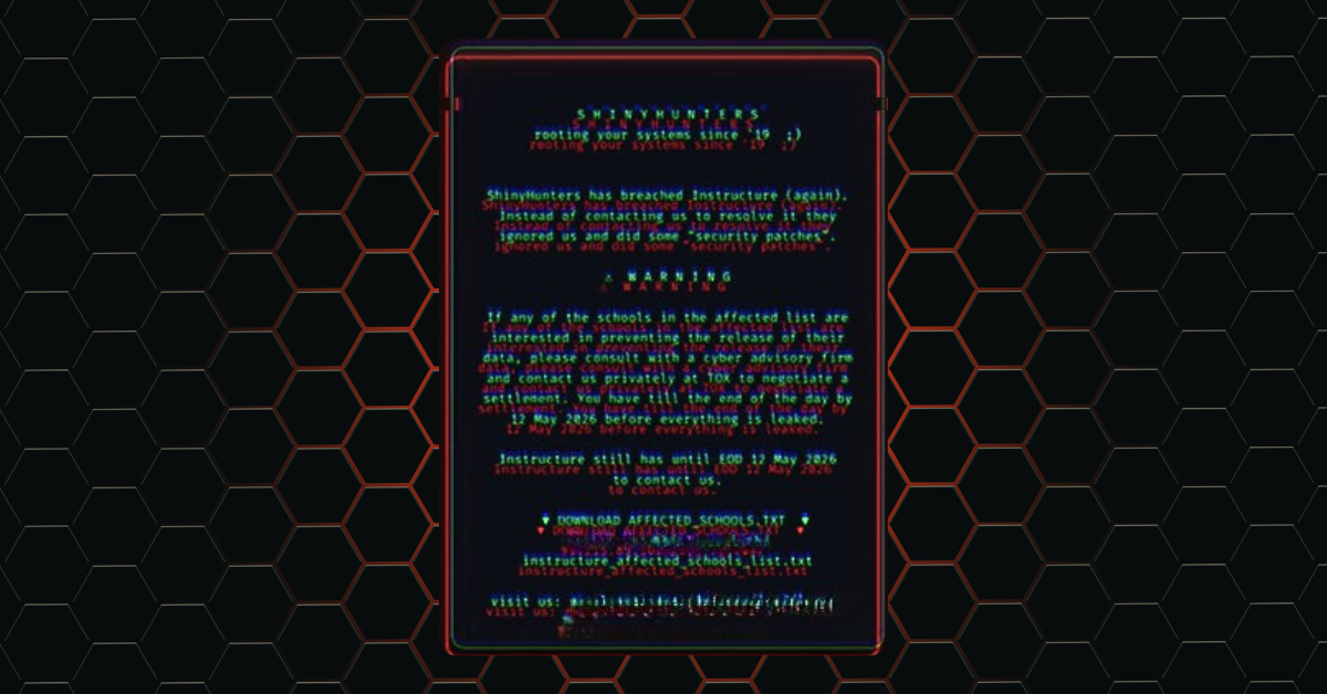 Education platform Canvas reached settlement with ransomware group “ShinyHunters” to prevent the release of data affecting 275 million users