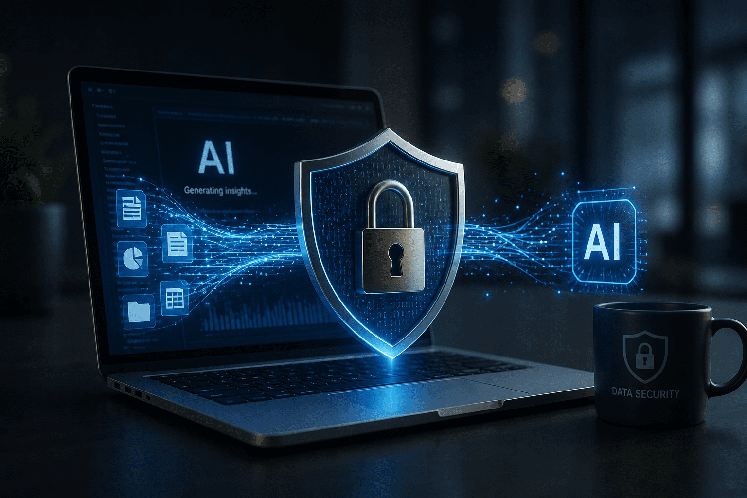 How do I protect my business data when using AI?