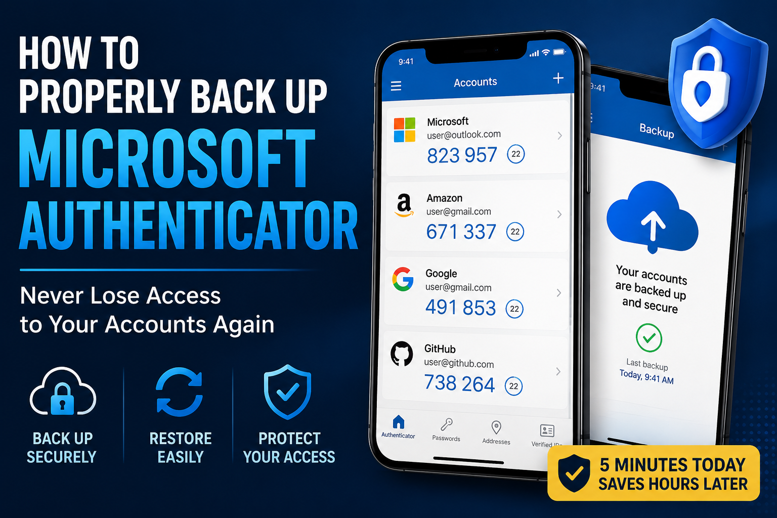 How to Securely Back Up Microsoft Authenticator and Recover Your Accounts Faster