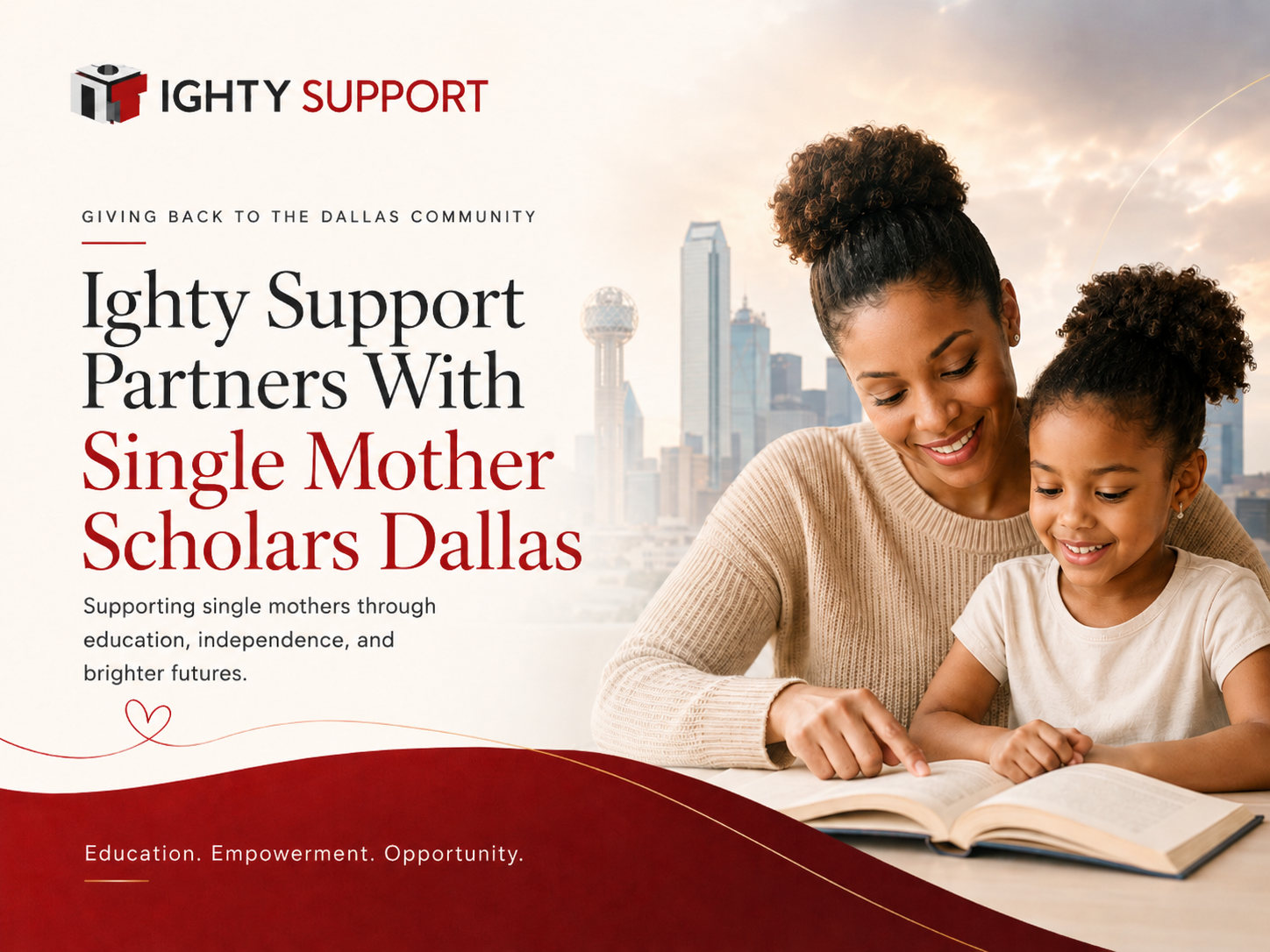 Ighty Support Partners With Single Mother Scholars Dallas
