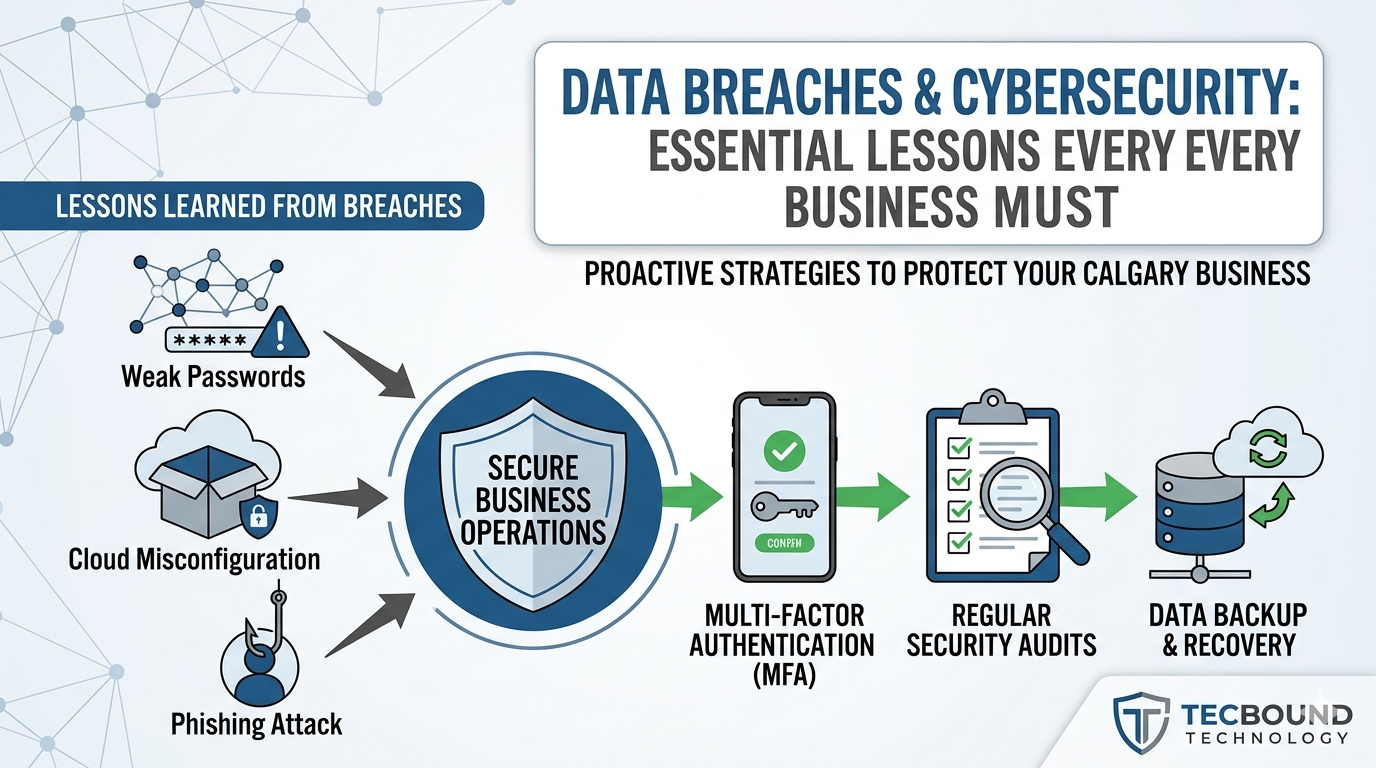 Data Breach Cybersecurity Lessons for Businesses | Tecbound