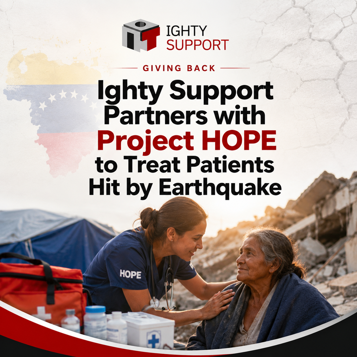 Ighty Support Partners with Project Hope to Treat Patients Hit by Earthquake