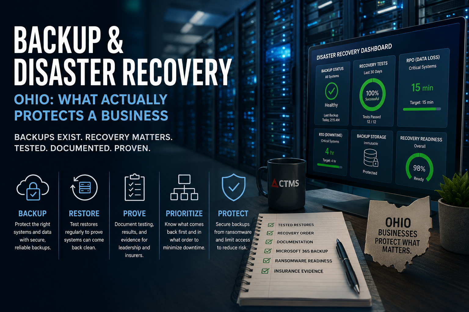 Backup and Disaster Recovery Ohio: What Actually Protects a Business