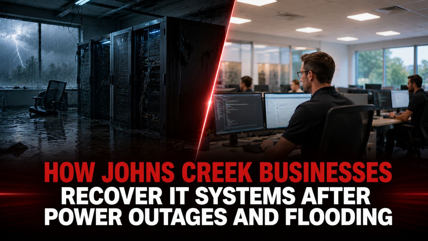 How Johns Creek Businesses Recover IT Systems After Power Outages and Flooding