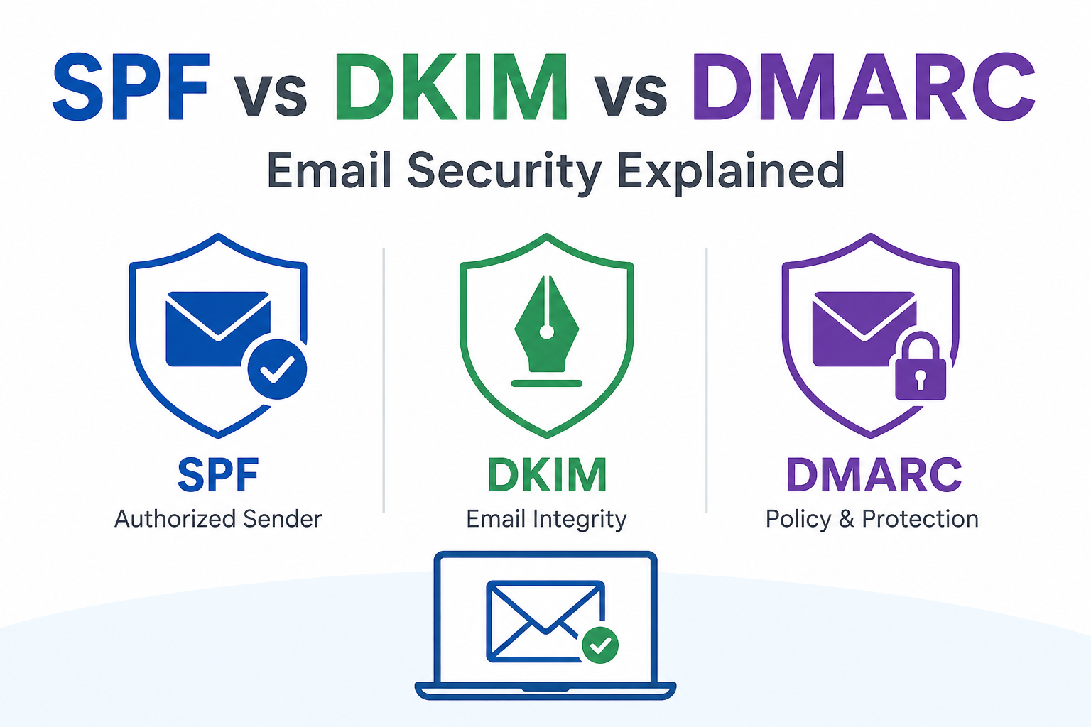 SPF vs DKIM vs DMARC: Understanding the Differences and Why You Need All Three