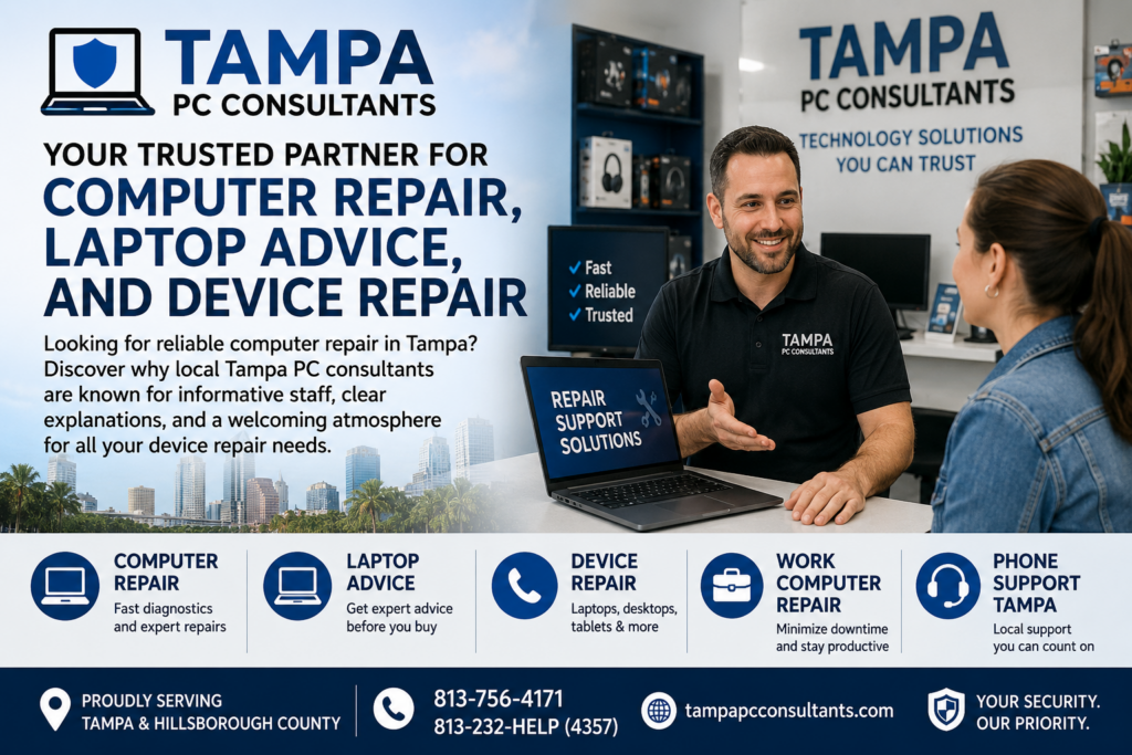 Tampa PC Consultants: Your Trusted Partner for Computer Repair and Laptop Advice