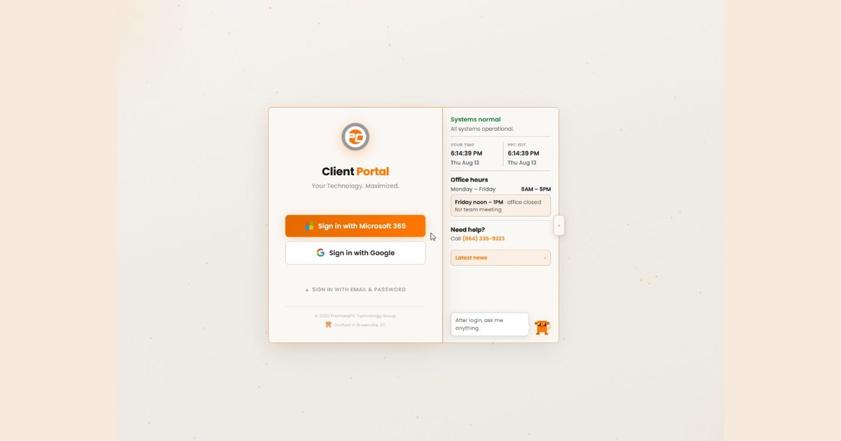 New Client Portal Goes Live Wednesday, August 19