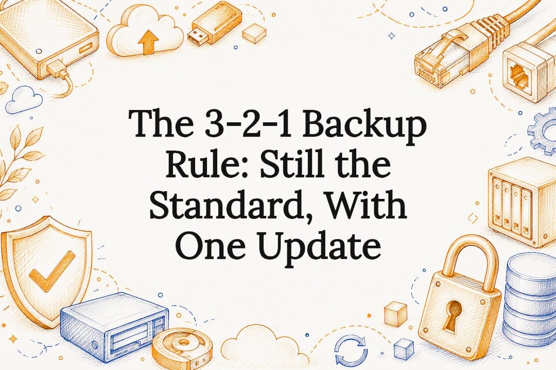 The 3-2-1 Backup Rule: Still the Standard, With One Update