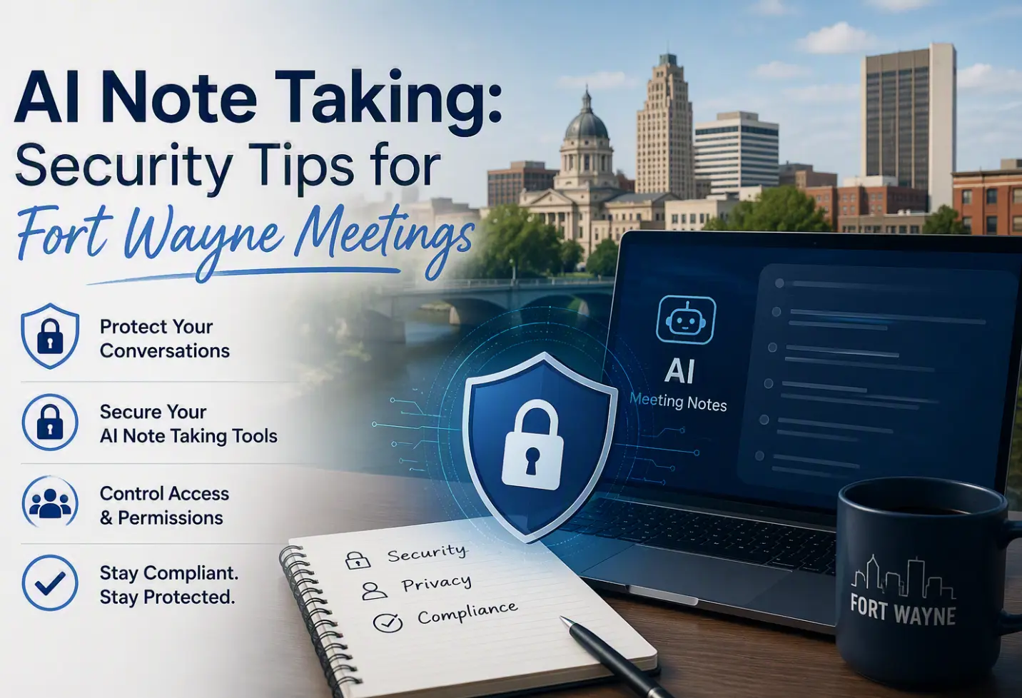 AI Note Taking: Security Tips for Fort Wayne Meetings
