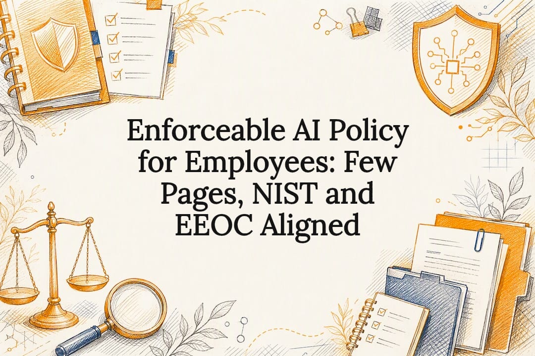 Enforceable AI Policy for Employees: Few Pages, NIST and EEOC Aligned
