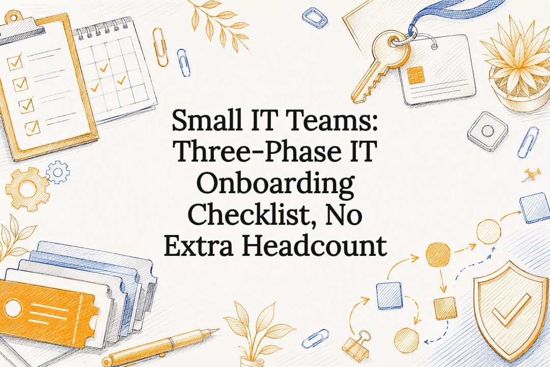 Small IT Teams: Three-Phase IT Onboarding Checklist, No Extra Headcount