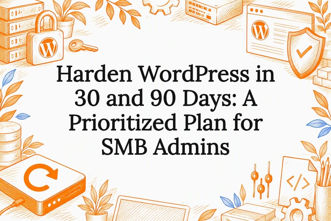 Harden WordPress in 30 and 90 Days: A Prioritized Plan for SMB Admins