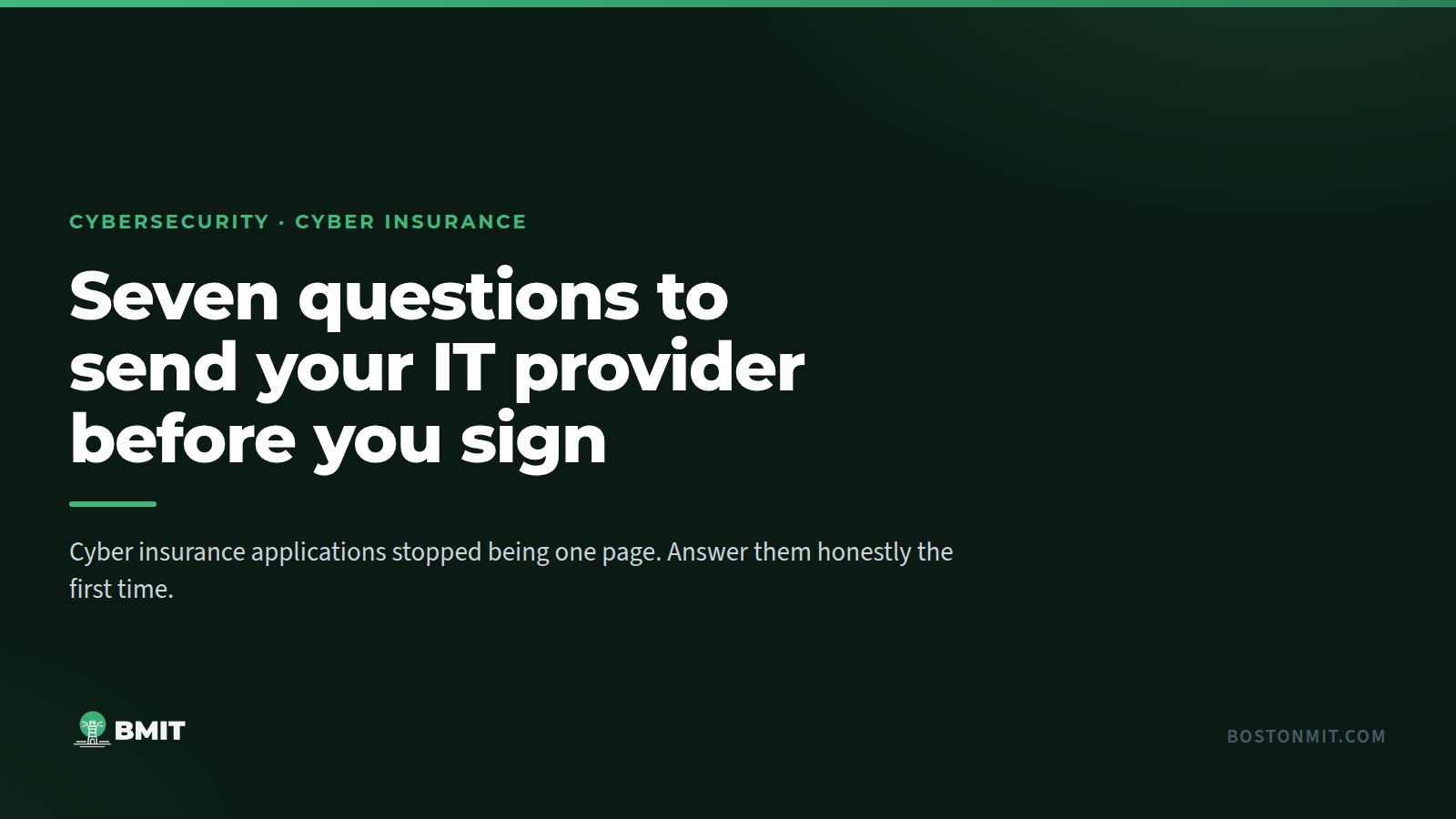 How to Talk to Your IT Provider About Cyber Insurance and Security Requirements