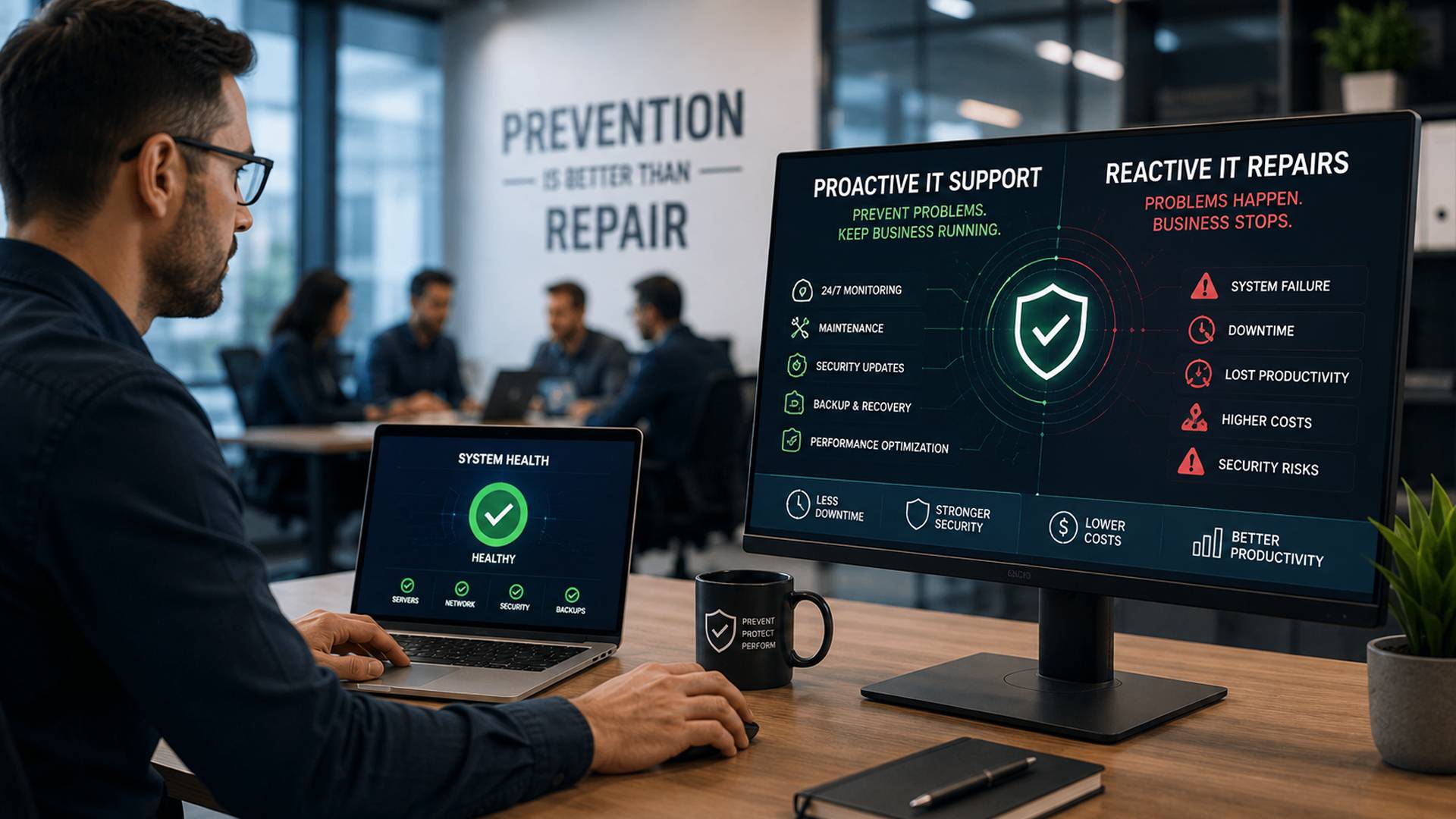 Proactive IT Support: Why Prevention Beats IT Repairs